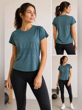 Athletic Top Short Sleeved Fitted Muscle Workout Grey like Run Swiftly 7011